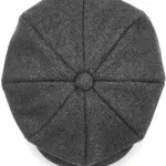 Heritage baker boy Cap, charcoal herringbone — productfoto 2