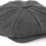 Heritage baker boy Cap, charcoal herringbone — productfoto 3