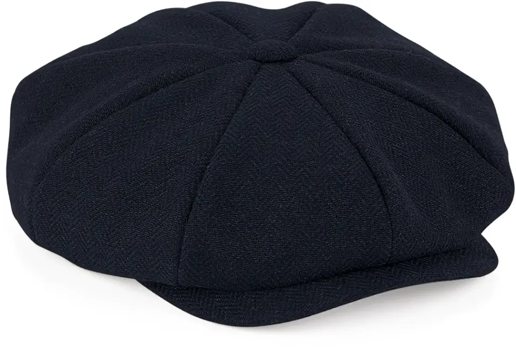 PS_B628_NAVYHERRINGBONE - Hidalgo Heritage baker boy Cap, navy herringbone — productfoto 5