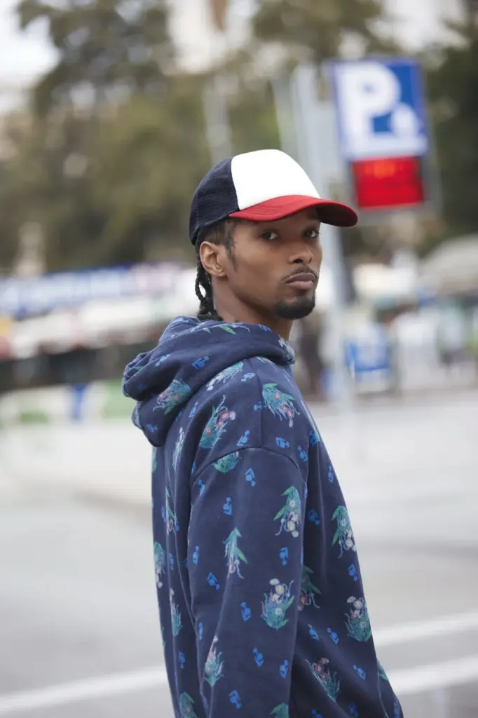 Meerkleurige 5-panel truckerpet — productfoto 2