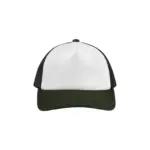 Meerkleurige 5-panel truckerpet, black / dark olive — productfoto 3
