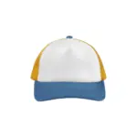 Meerkleurige 5-panel truckerpet, sunflower / heritage blue — productfoto 6