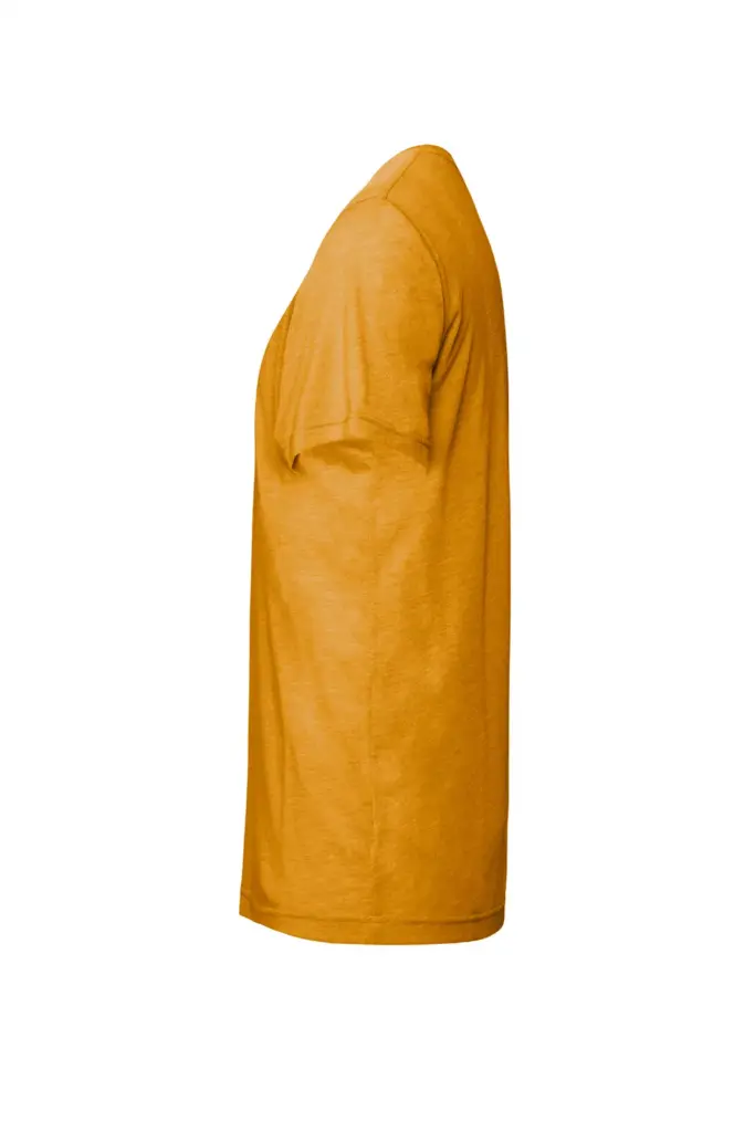 Unisex Triblend T-shirt met korte mouwen, mustard triblend — productfoto 6