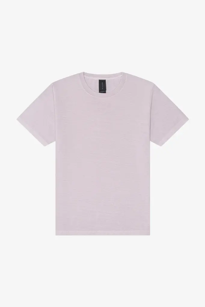 Dik uniseks t-shirt met vintage wash, washed lavender — productfoto 12