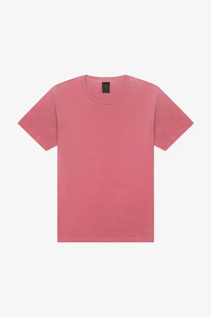 Dik uniseks t-shirt met vintage wash, washed red — productfoto 16