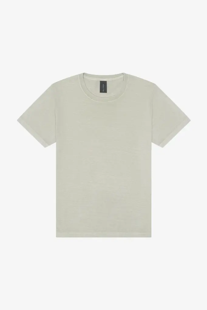 Dik uniseks t-shirt met vintage wash, washed thyme — productfoto 17
