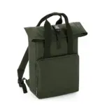Rugzak met dubbel hengsel, olive green — productfoto 9