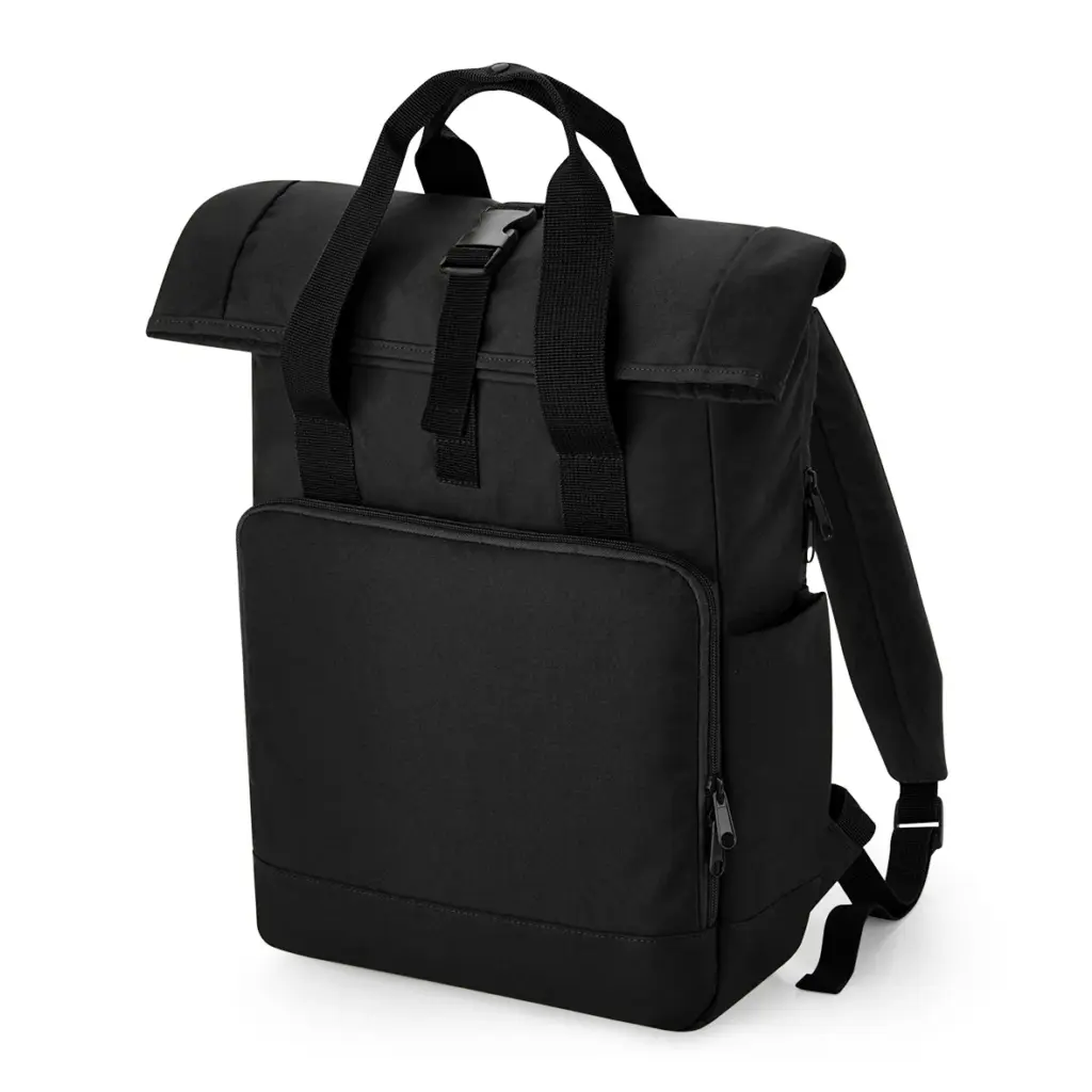 Gerecyclede rugzak voor laptop, black — productfoto 3