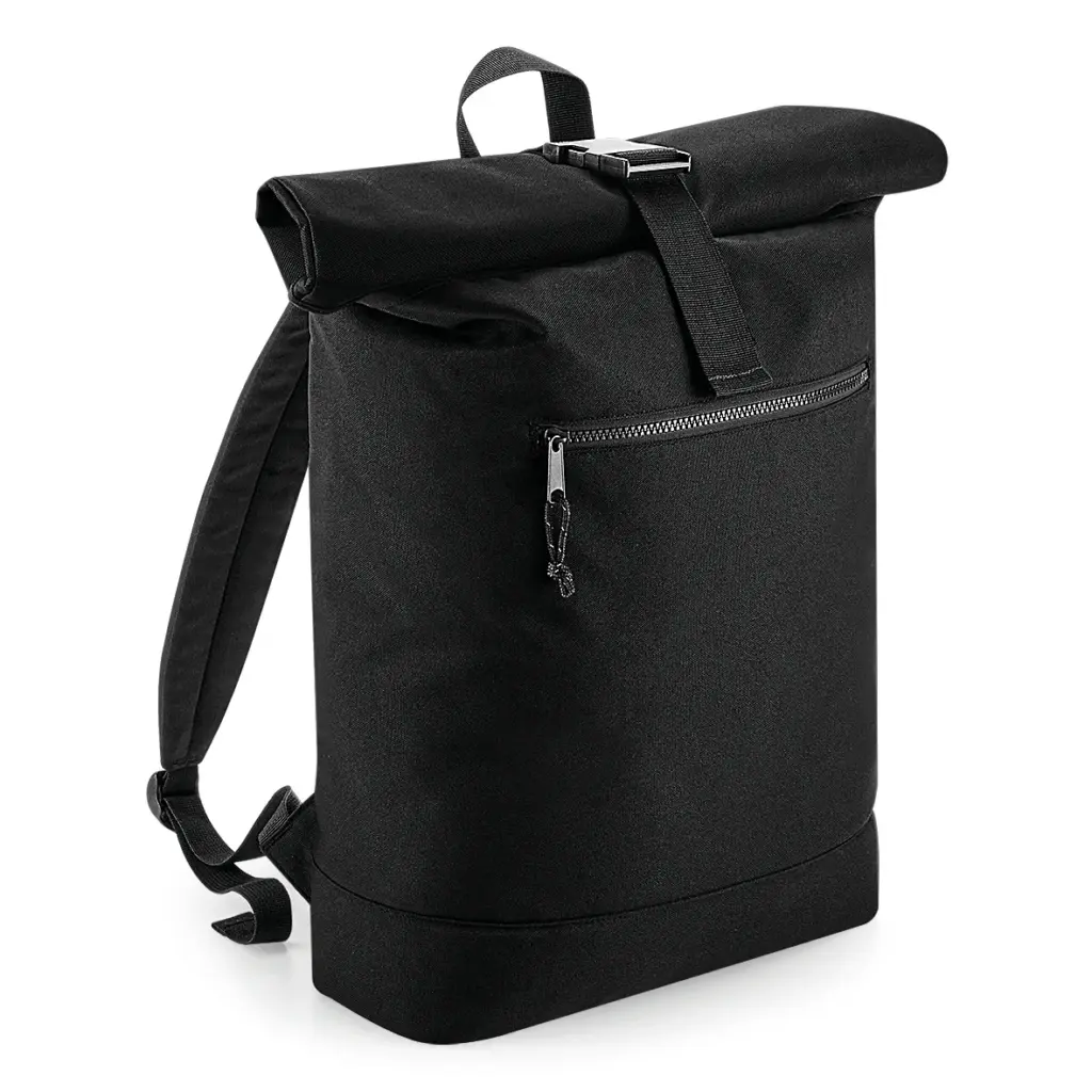 Gerecyclede rugzak Roll-Top, black