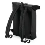 Gerecyclede rugzak Roll-Top, black — productfoto 2
