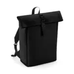 Rugzak met roll-top van mat polyurethaan, black — productfoto 5