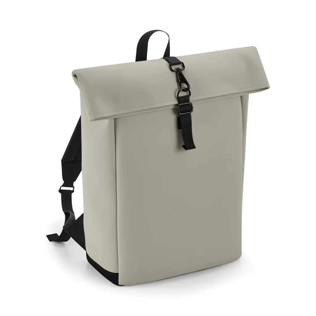 PS_BG335_CLAY - Hidalgo Rugzak met roll-top van mat polyurethaan, clay — productfoto 6