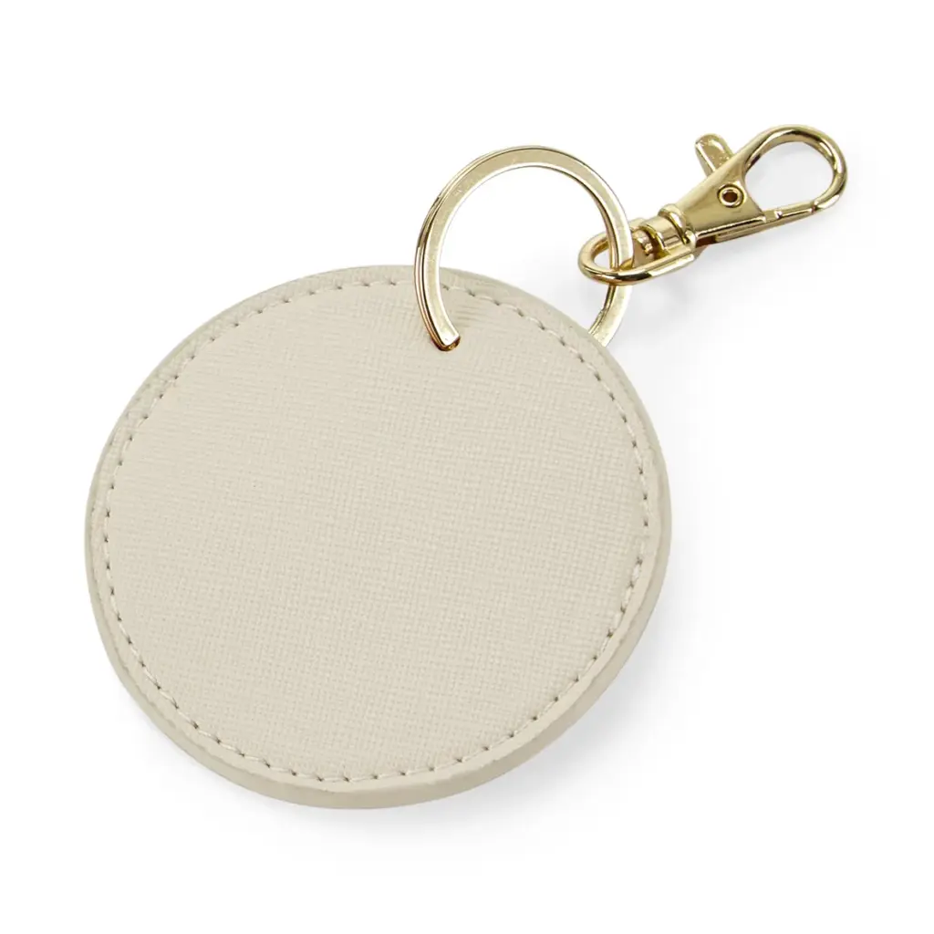 PS_BG745_OYSTER - Hidalgo-werbeartikel Ronde sleutelhanger, oyster — productfoto 5