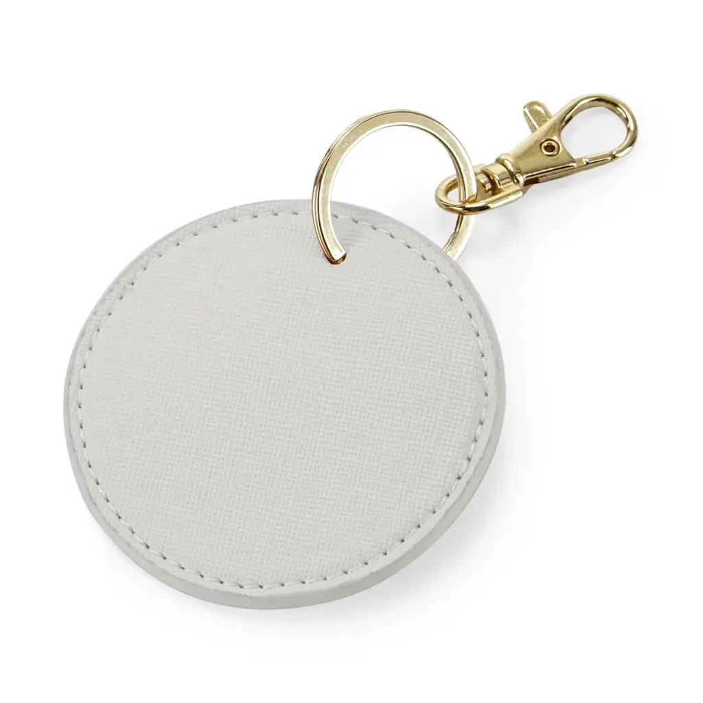PS_BG745_SOFTGREY - Hidalgo-werbeartikel Ronde sleutelhanger, soft grey — productfoto 8