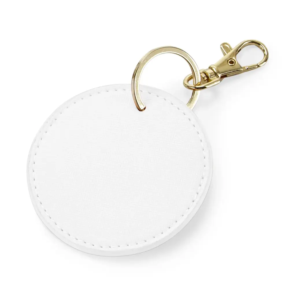 PS_BG745_SOFTWHITE - Hidalgo-werbeartikel Ronde sleutelhanger, soft white — productfoto 10