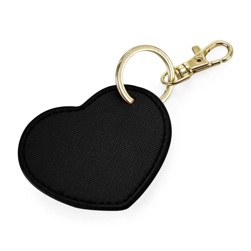 Hartvormige sleutelhanger, black — productfoto 2