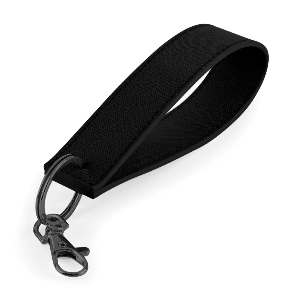 PS_BG747_BLACK - Hidalgo-werbeartikel Sleutelhanger met lus Boutique, black — productfoto 3