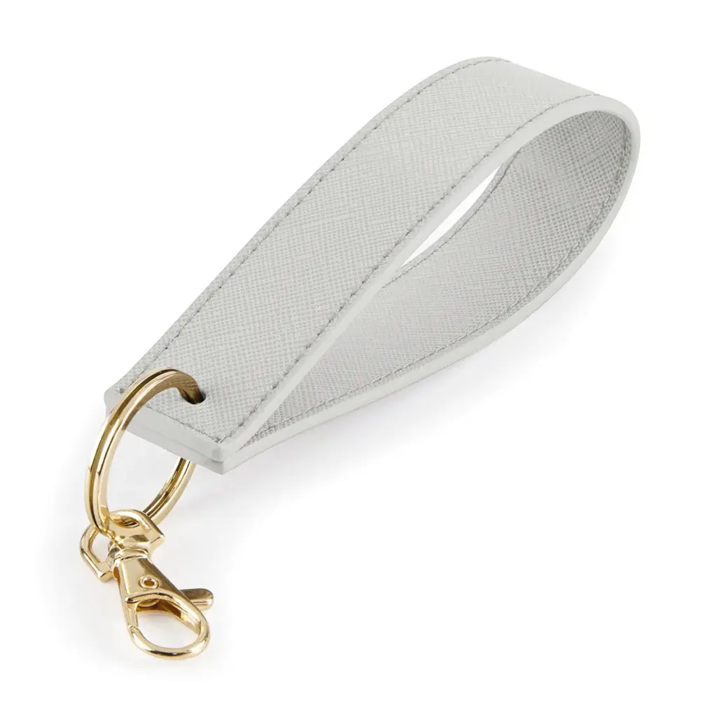 PS_BG747_SOFTGREY - Hidalgo-werbeartikel Sleutelhanger met lus Boutique, soft grey — productfoto 8