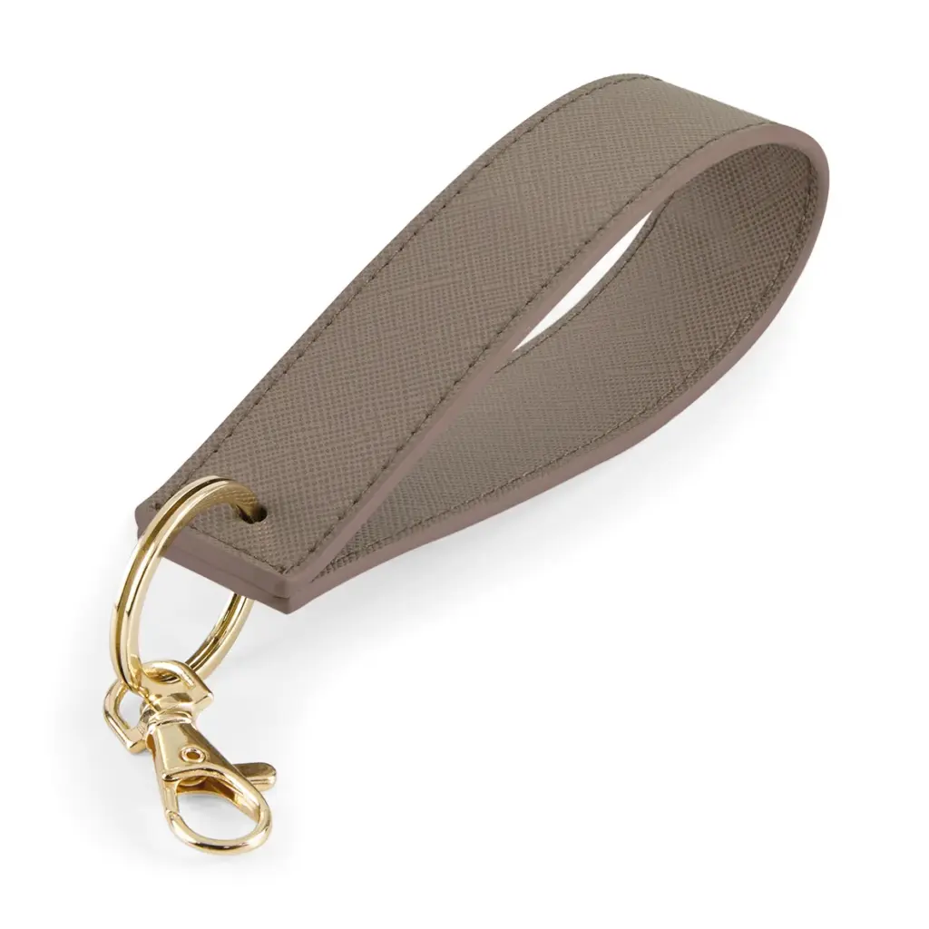 PS_BG747_TAUPE - Hidalgo-werbeartikel Sleutelhanger met lus Boutique, taupe — productfoto 11