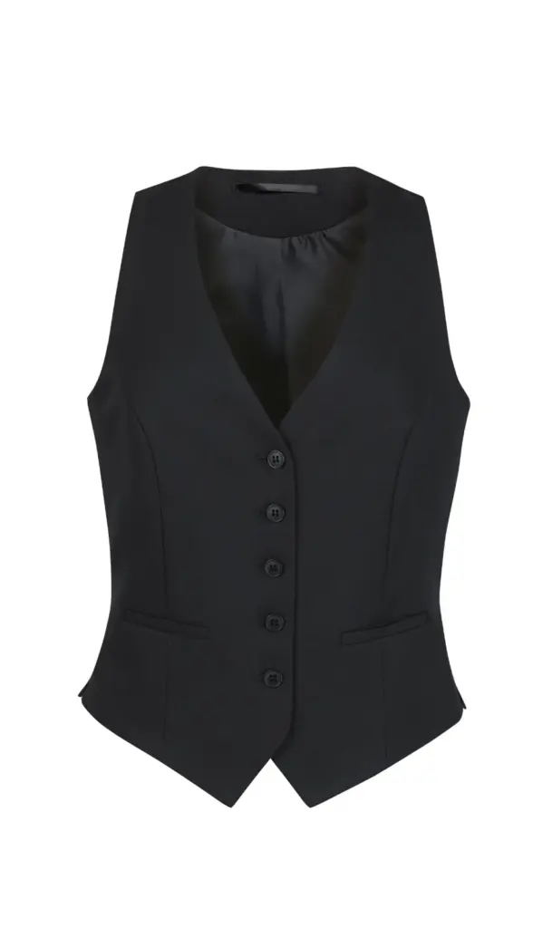 Luna Ladies Waistcoat, black — productfoto 2