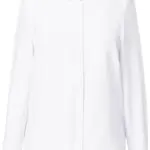 PS_BT2264_WHITE - Hidalgo Riola Crepe de Chine blouse, white — productfoto 3