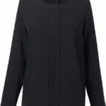 Blouse in Chinese crêpe Roma, black — productfoto 3