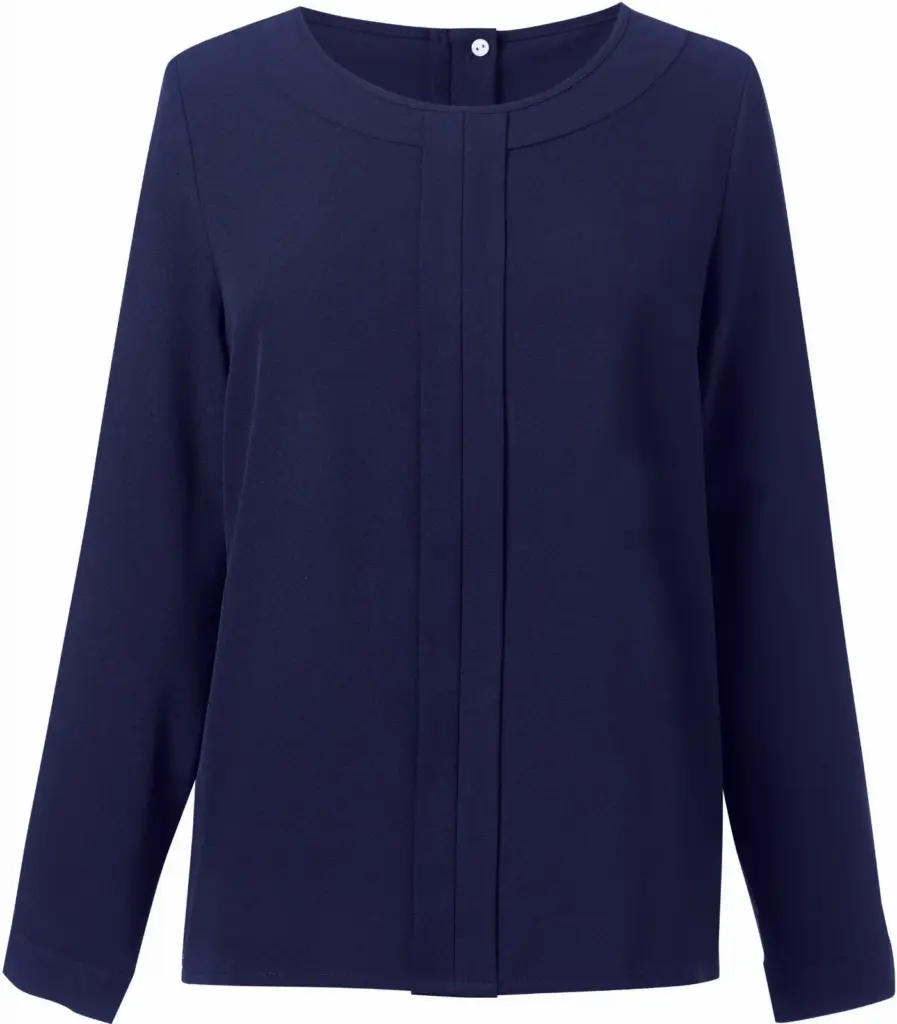 PS_BT2279_NAVY - Hidalgo-werbeartikel Blouse in Chinese crêpe Roma, navy — productfoto 4
