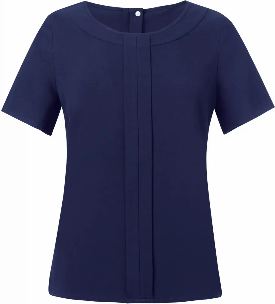 Blouse in Chinese crêpe VERONA, navy — productfoto 3