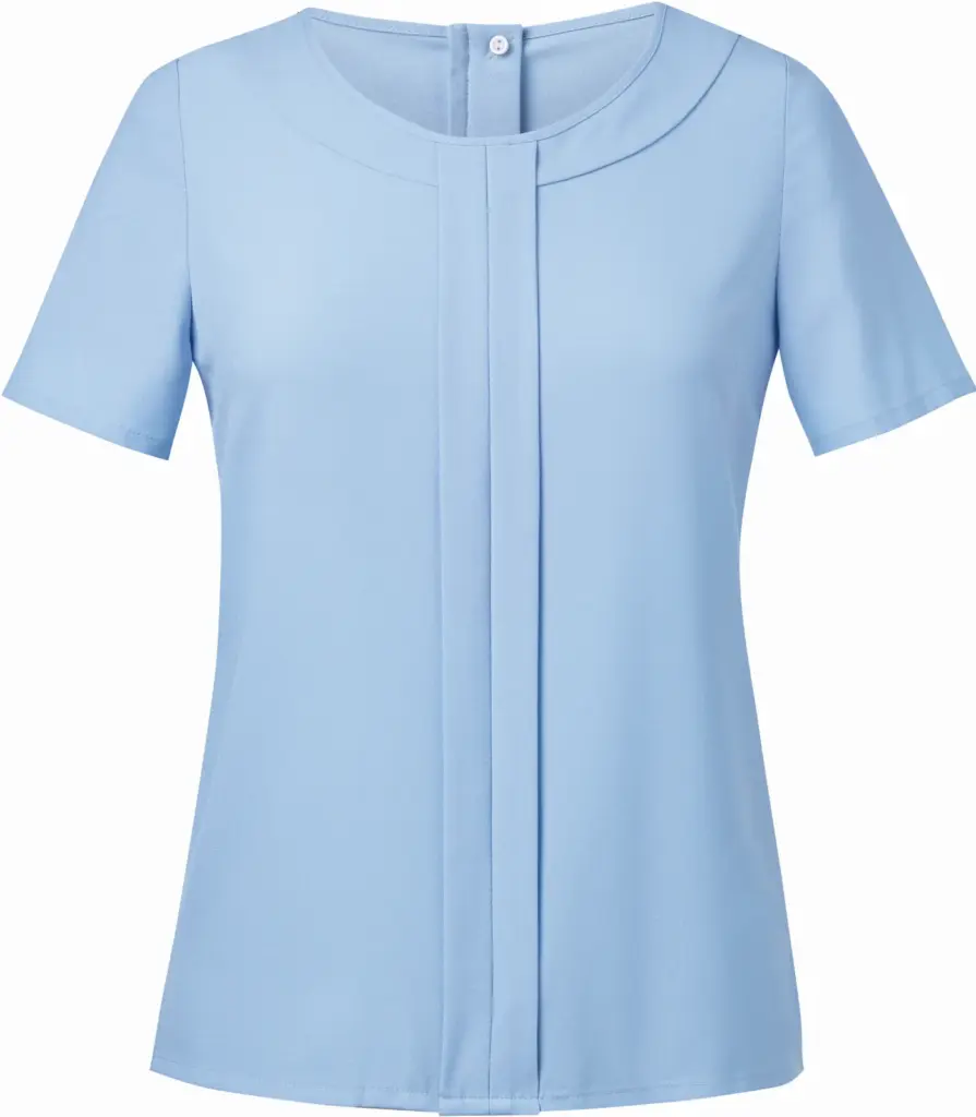 Blouse in Chinese crêpe VERONA, sky blue — productfoto 4