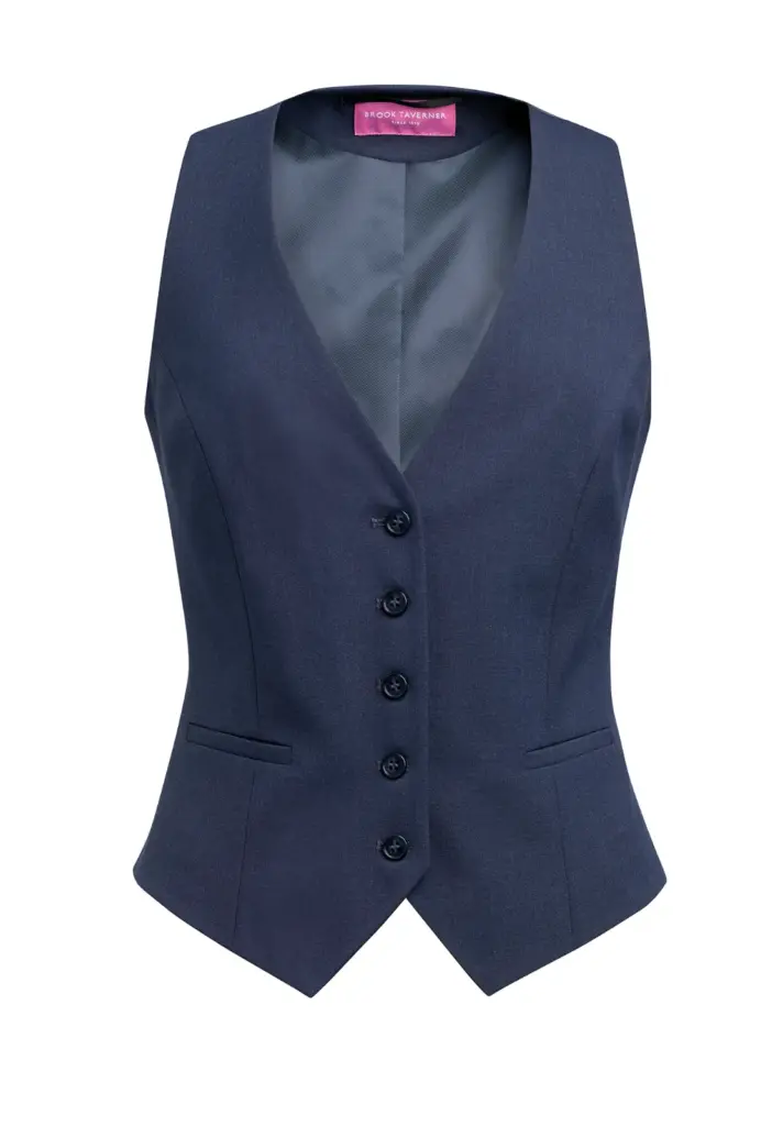 Damesgilet Béatrice, getailleerde snit, denim — productfoto 2