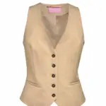 Damesgilet Béatrice, getailleerde snit, sand — productfoto 3