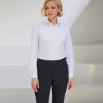 Dames pilotenblouse met lange mouwen