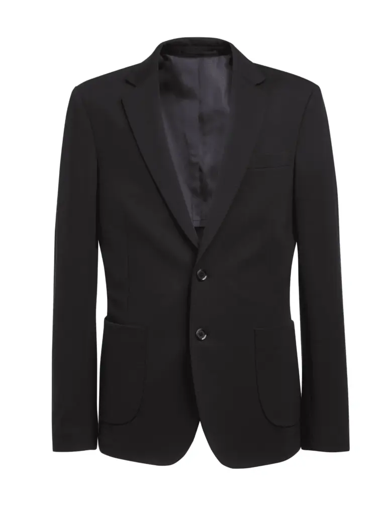 PS_BT4374_BLACK - Hidalgo-werbeartikel Jersey heren blazer, black — productfoto 4