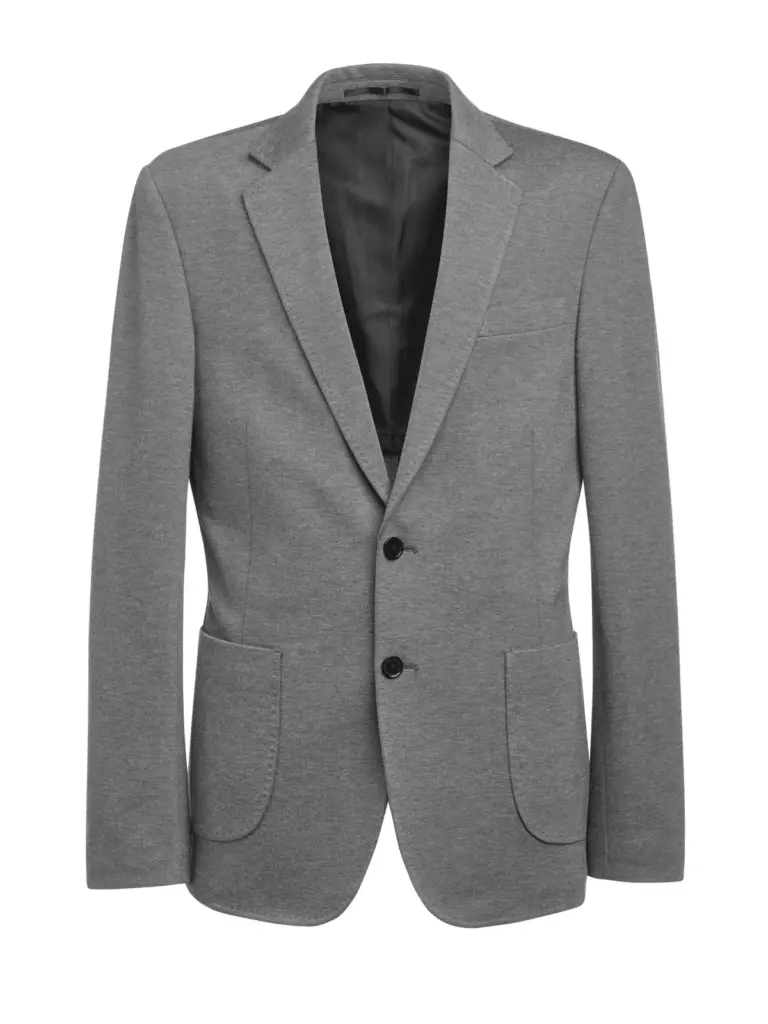 PS_BT4374_GREY - Hidalgo-werbeartikel Jersey heren blazer, grey — productfoto 5