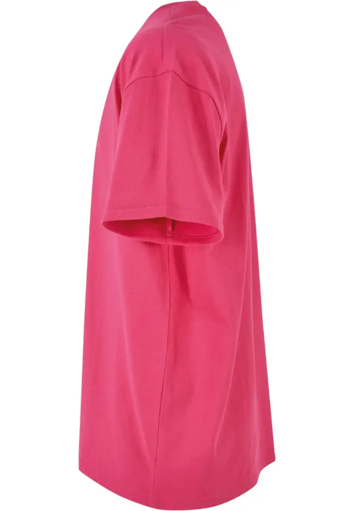 Oversized T-shirt zware stof, hibiskuspink — productfoto 13