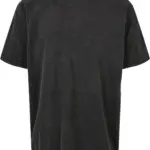 Heren T-shirt met verwassen look, black — productfoto 6