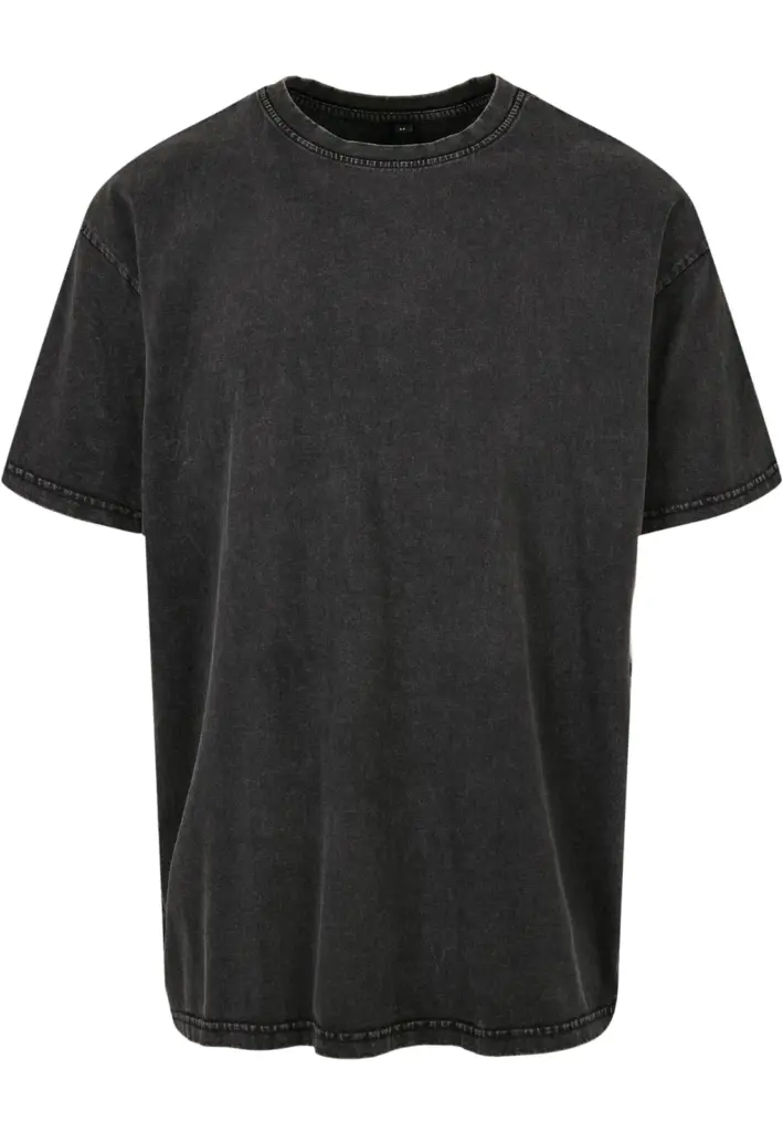 Heren T-shirt met verwassen look, black — productfoto 6
