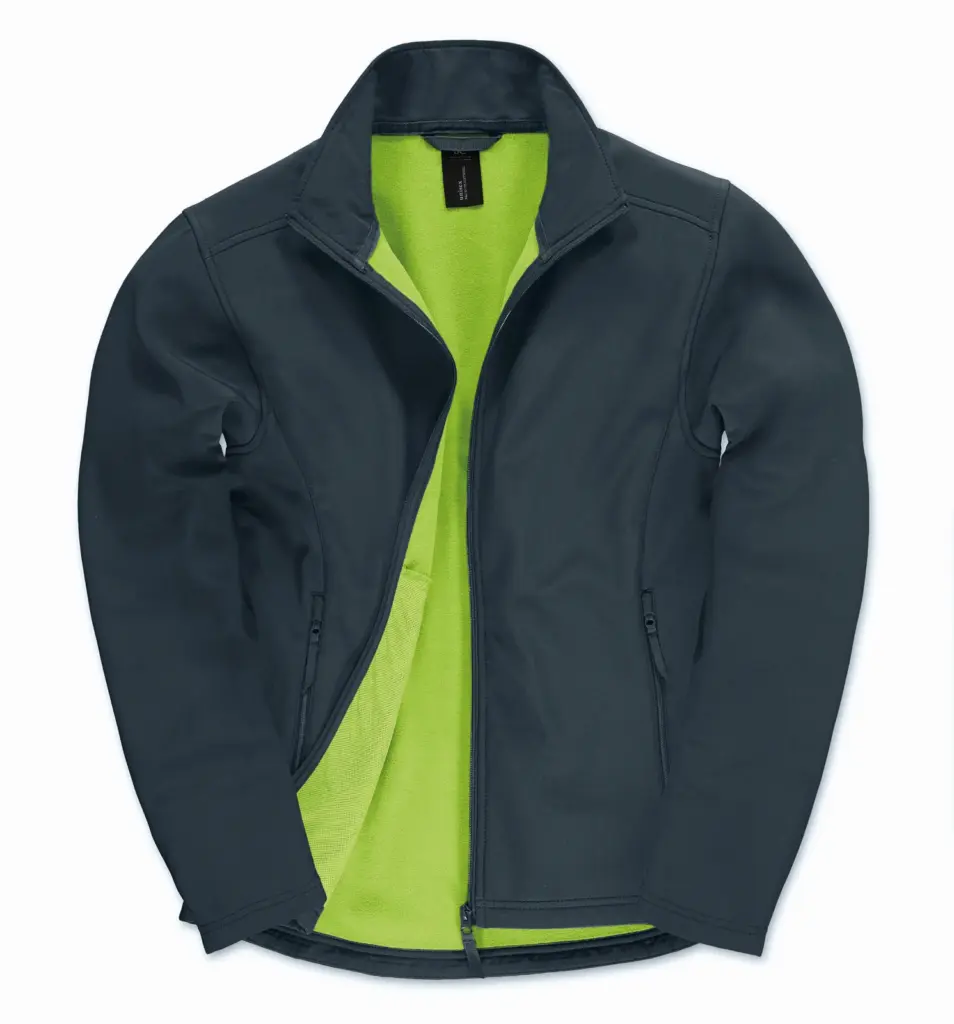 Id.701 Softshell / Men, navy / neon green — productfoto 7