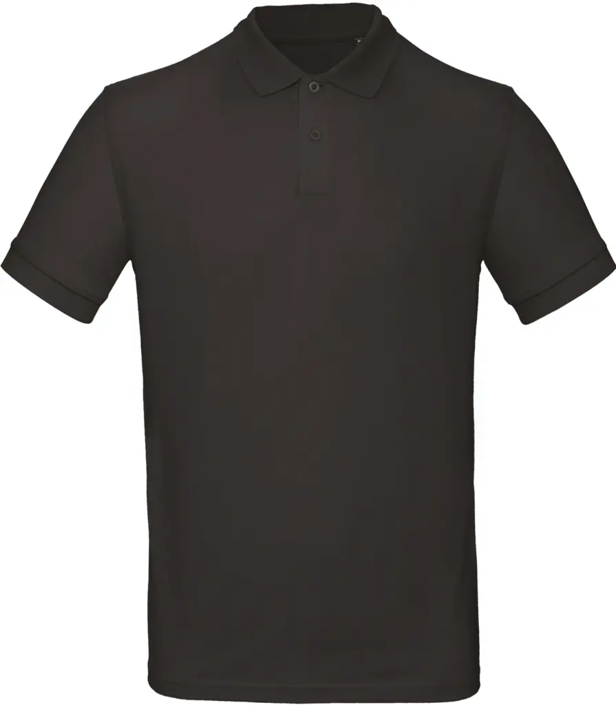 Men's organic polo shirt, black — productfoto 14