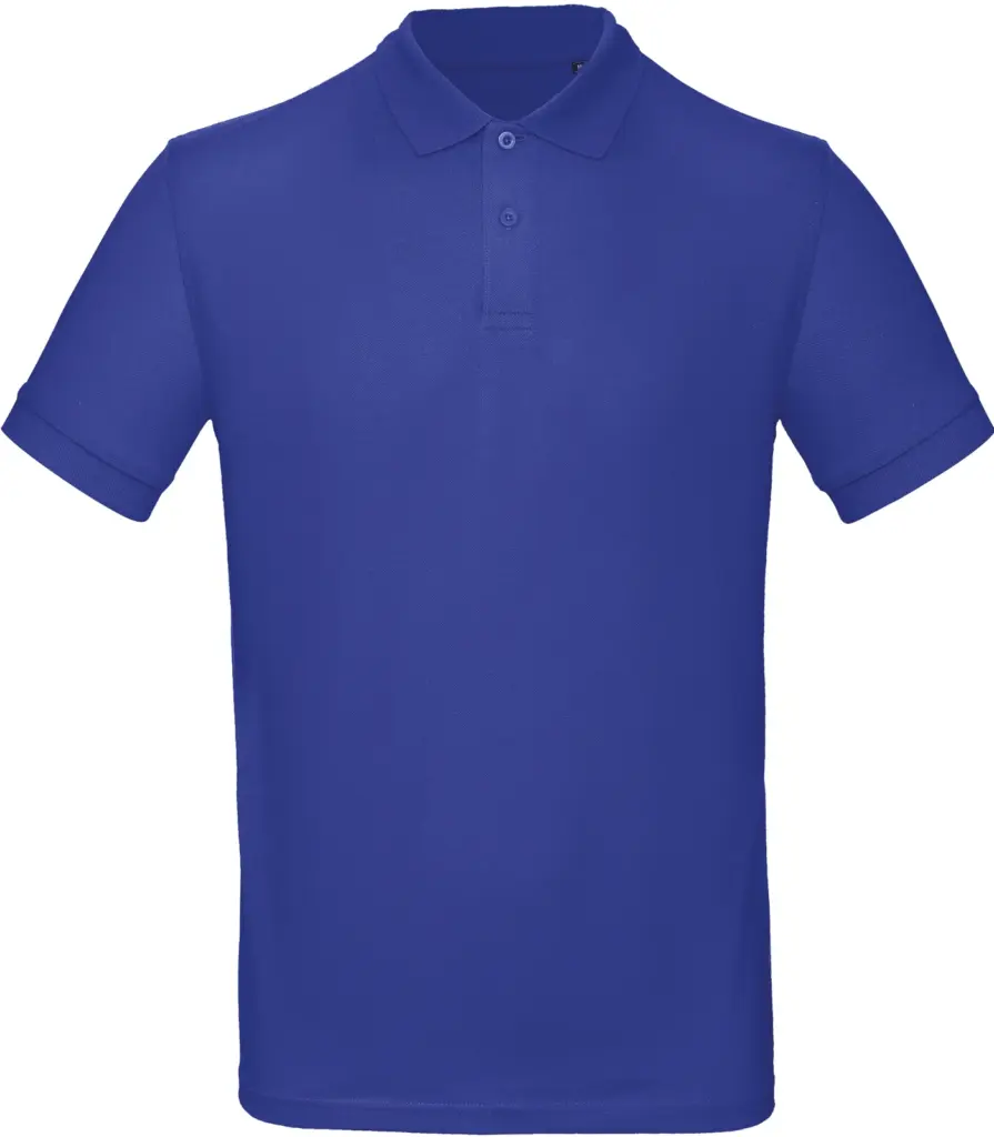 Men's organic polo shirt, cobalt blue — productfoto 16