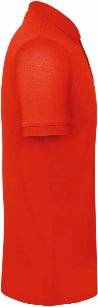 Men's organic polo shirt, fire red — productfoto 9
