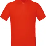 Men's organic polo shirt, fire red — productfoto 18