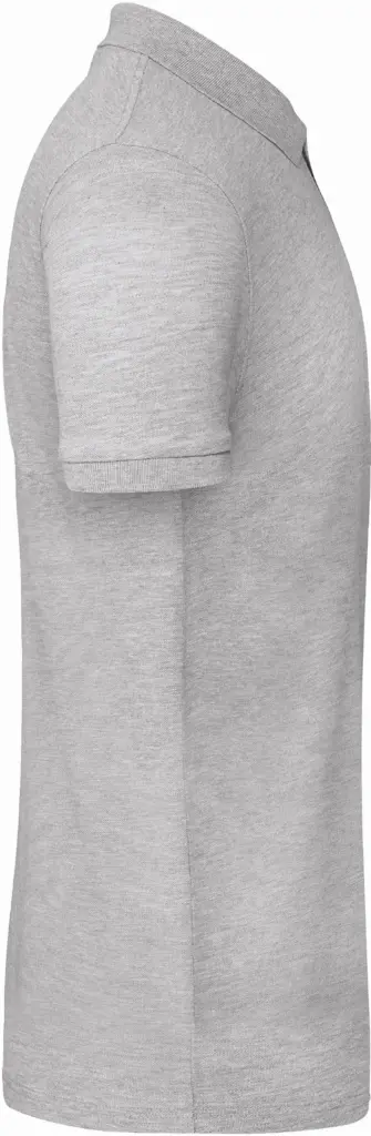 Men's organic polo shirt, heather grey — productfoto 10
