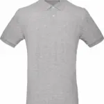 Men's organic polo shirt, heather grey — productfoto 19