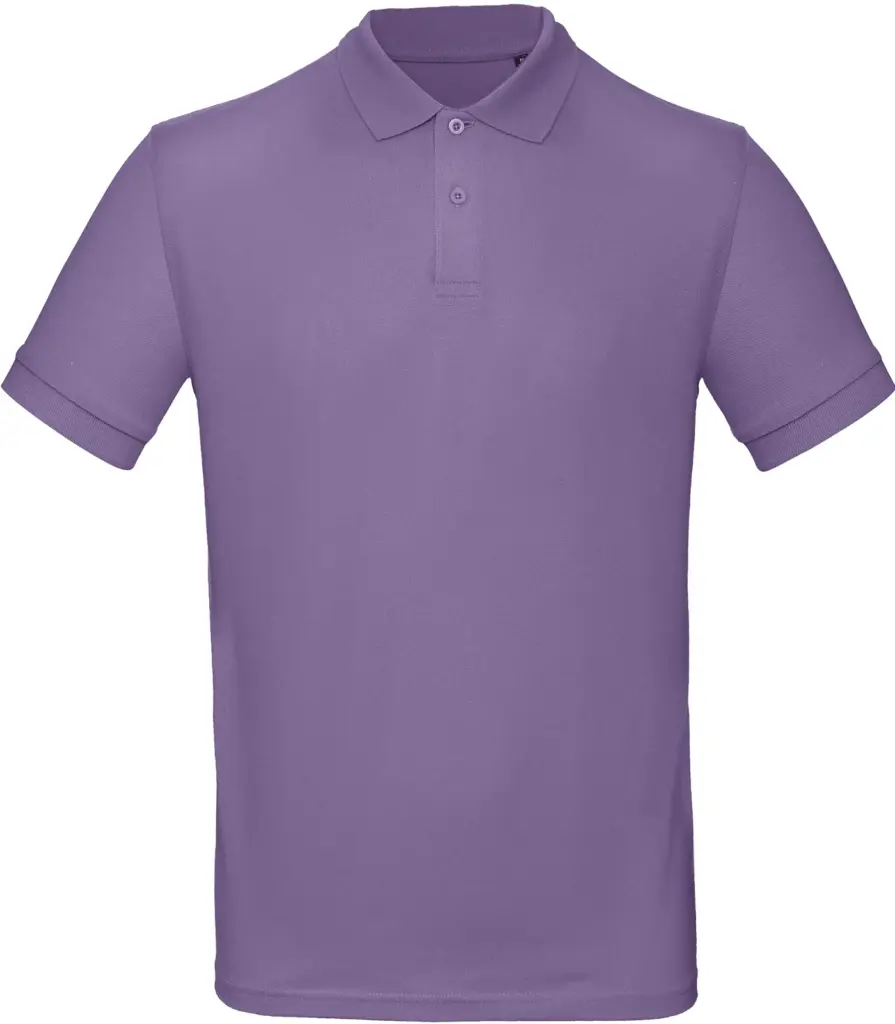 Men's organic polo shirt, millennial lilac — productfoto 20