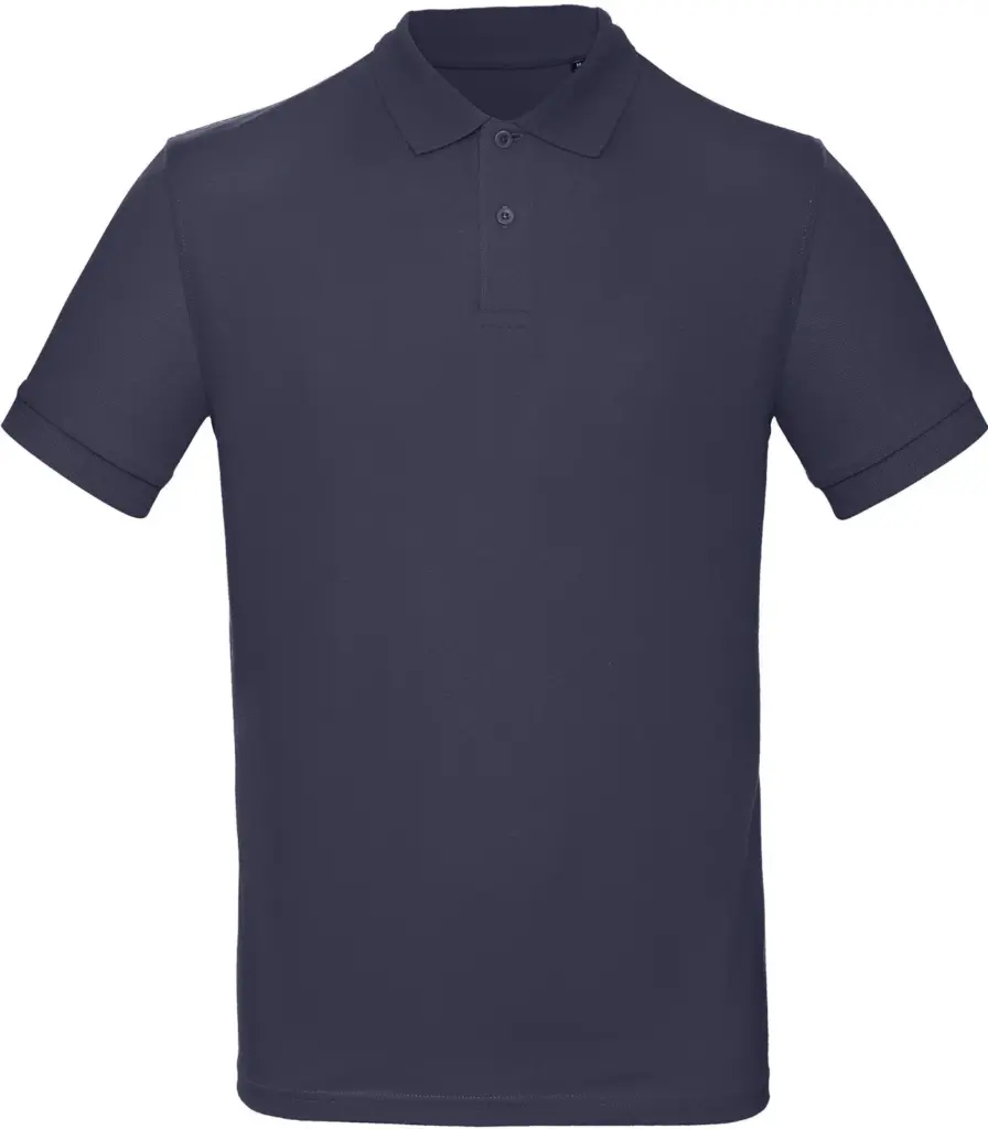 Men's organic polo shirt, navy blue — productfoto 13