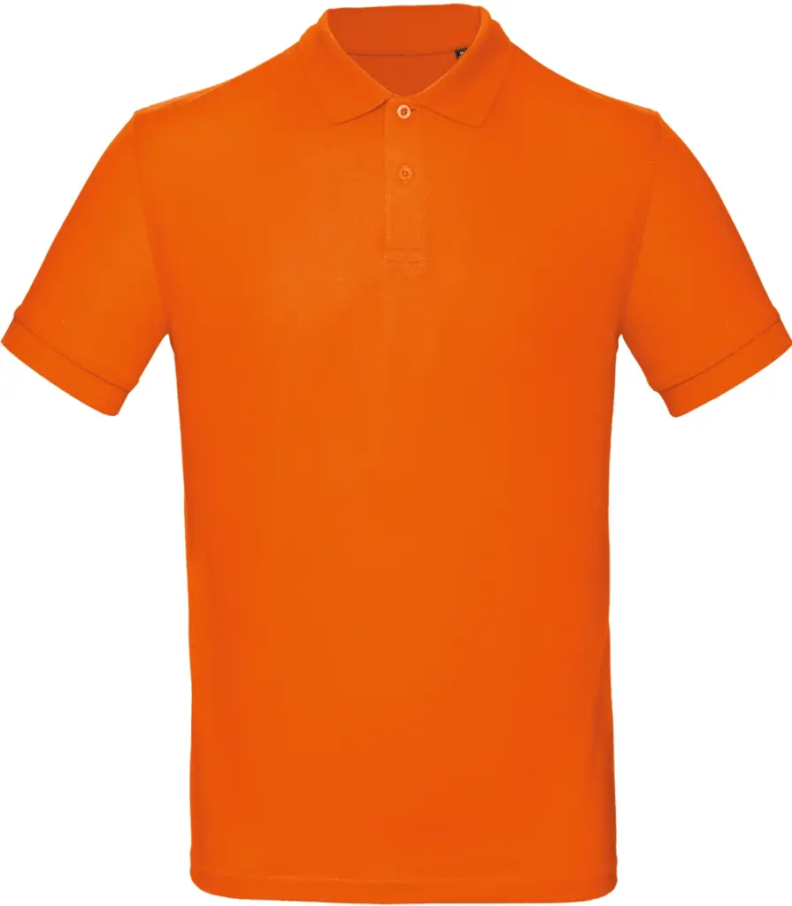 Men's organic polo shirt, orange — productfoto 22