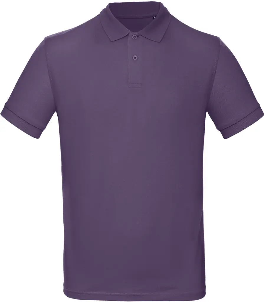 Men's organic polo shirt, radiant purple — productfoto 25