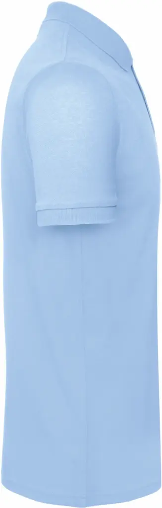 Men's organic polo shirt, sky blue — productfoto 18