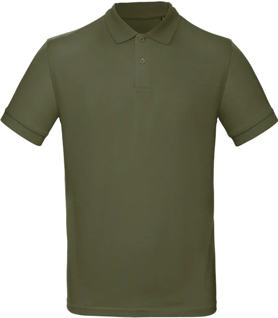 Men's organic polo shirt, urban khaki — productfoto 29